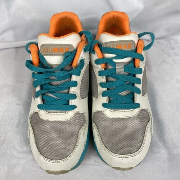 Nike Air Max Coliseum Racer Shoes Women’s Size 7 Teal White Orange 553441-036 - Picture 7 of 11